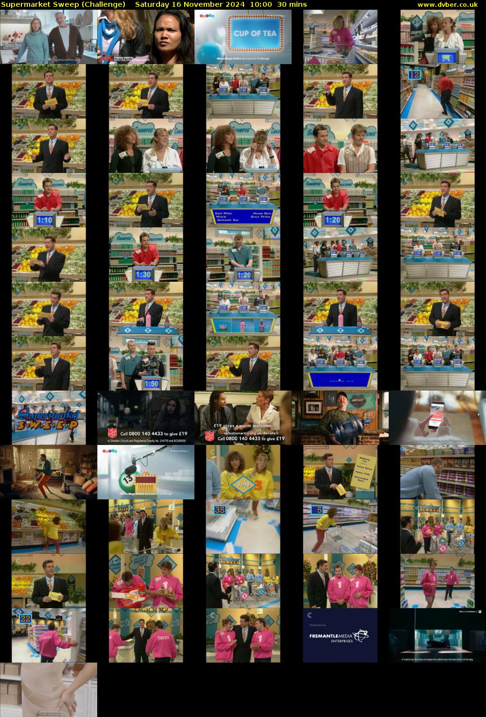 Supermarket Sweep (Challenge) Saturday 16 November 2024 10:00 - 10:30