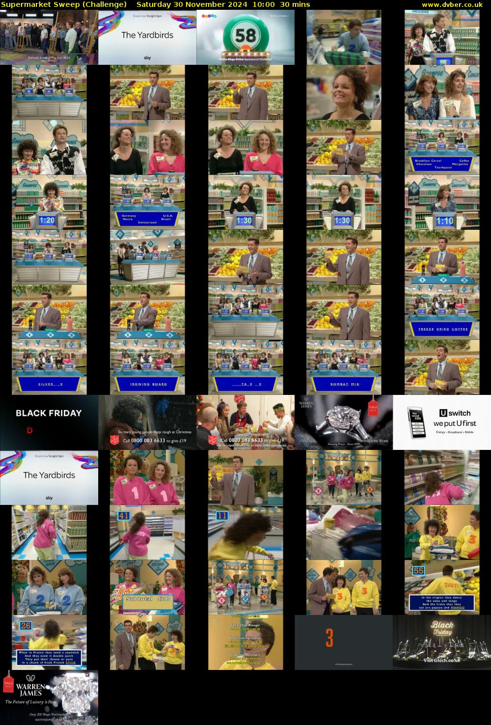 Supermarket Sweep (Challenge) Saturday 30 November 2024 10:00 - 10:30