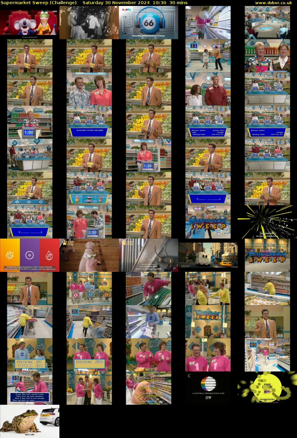 Supermarket Sweep (Challenge) Saturday 30 November 2024 10:30 - 11:00
