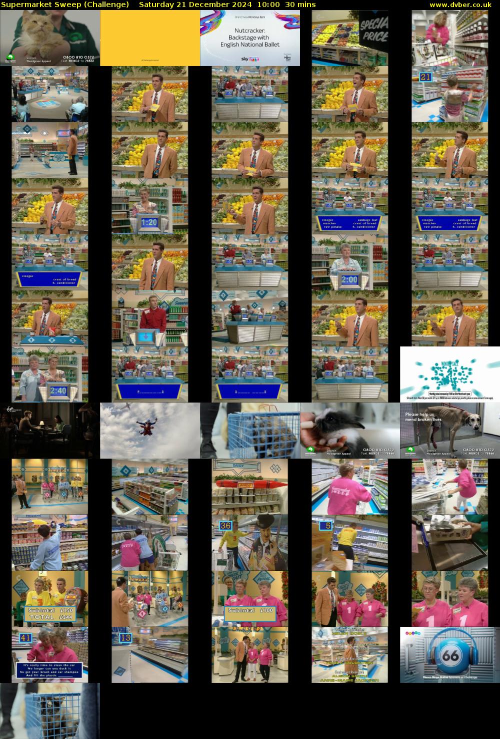 Supermarket Sweep (Challenge) Saturday 21 December 2024 10:00 - 10:30
