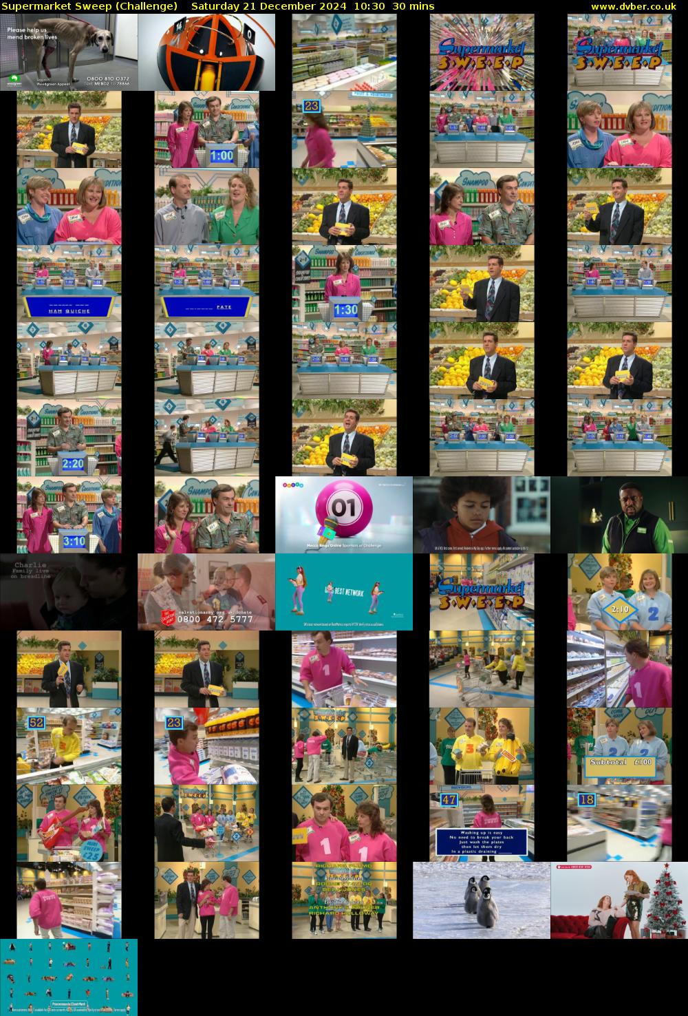 Supermarket Sweep (Challenge) Saturday 21 December 2024 10:30 - 11:00