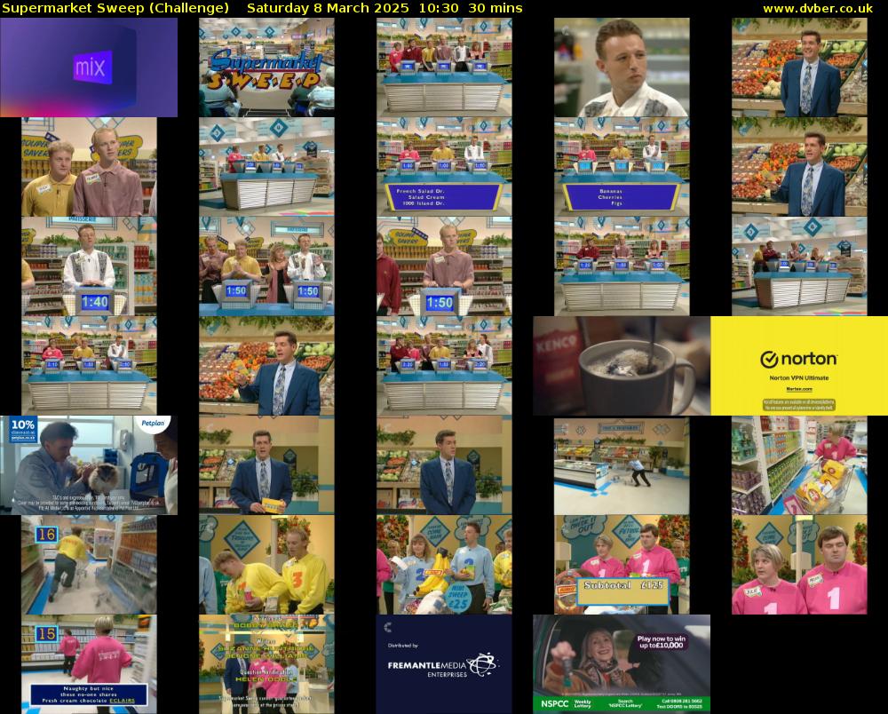 Supermarket Sweep (Challenge) Saturday 8 March 2025 10:30 - 11:00