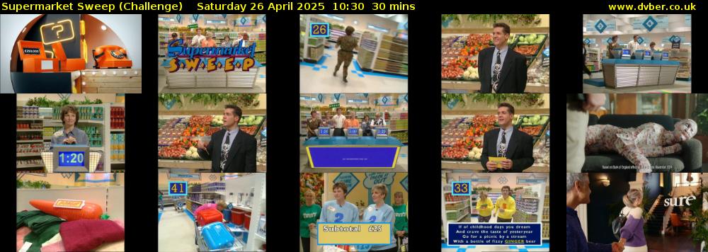 Supermarket Sweep (Challenge) Saturday 26 April 2025 10:30 - 11:00