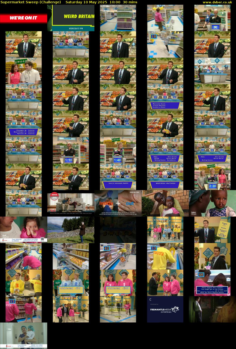 Supermarket Sweep (Challenge) Saturday 10 May 2025 10:00 - 10:30