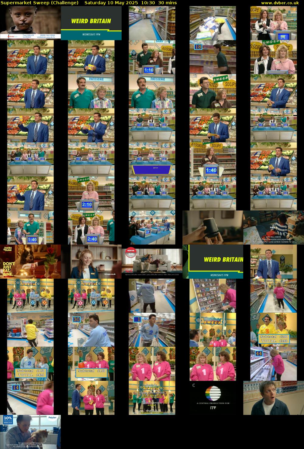 Supermarket Sweep (Challenge) Saturday 10 May 2025 10:30 - 11:00