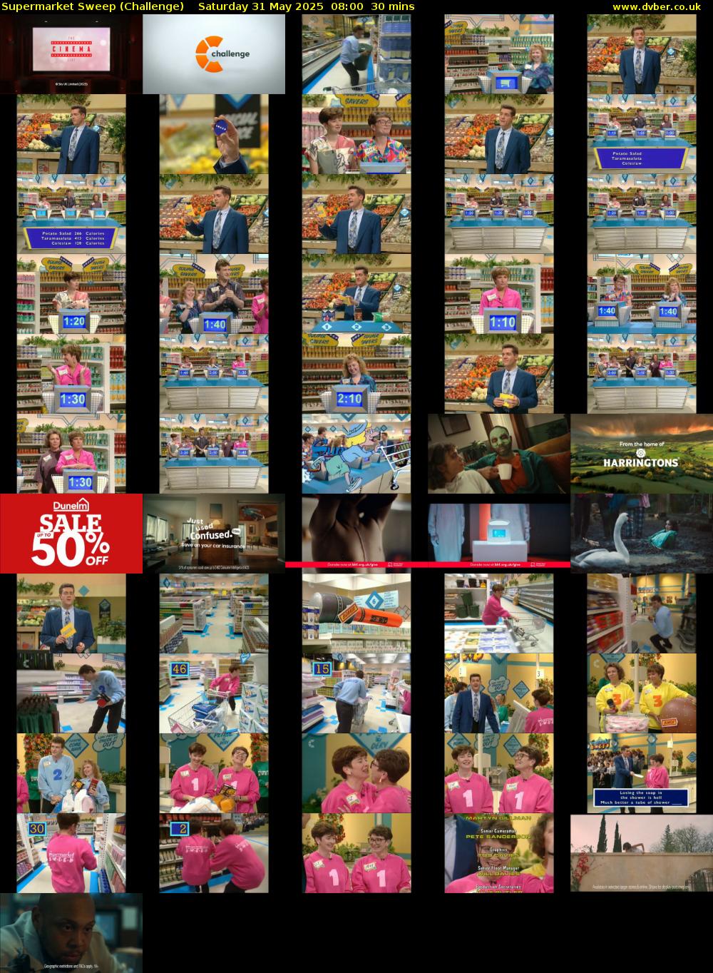 Supermarket Sweep (Challenge) Saturday 31 May 2025 08:00 - 08:30