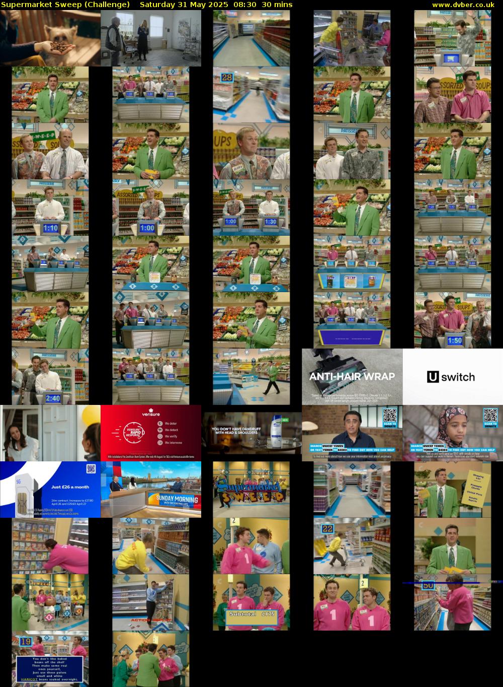 Supermarket Sweep (Challenge) Saturday 31 May 2025 08:30 - 09:00