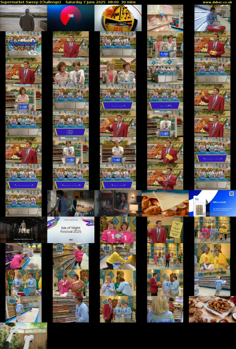 Supermarket Sweep (Challenge) Saturday 7 June 2025 08:00 - 08:30