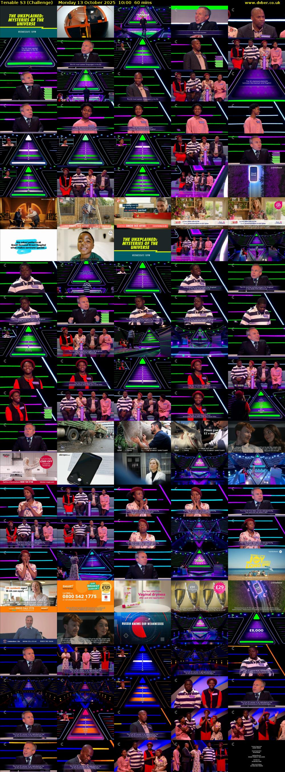 Tenable S3 (Challenge) Monday 13 October 2025 10:00 - 11:00