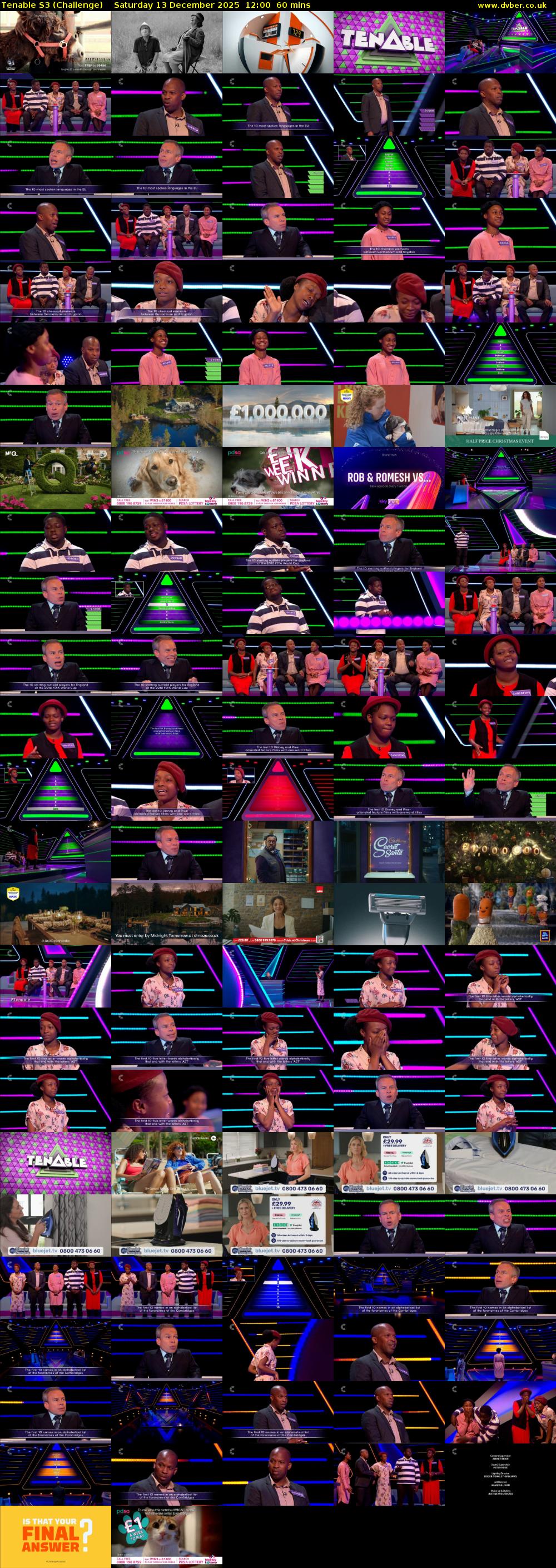 Tenable S3 (Challenge) Saturday 13 December 2025 12:00 - 13:00