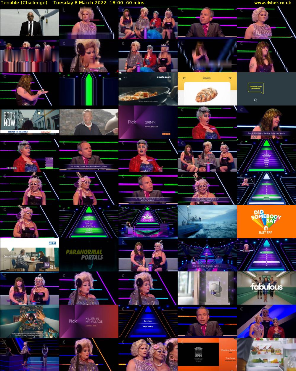 Tenable (Challenge) Tuesday 8 March 2022 18:00 - 19:00