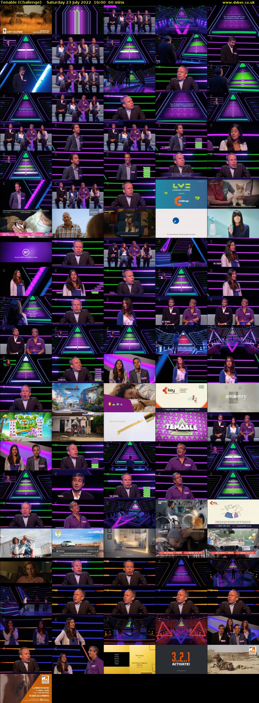 Tenable (Challenge) Saturday 23 July 2022 16:00 - 17:00