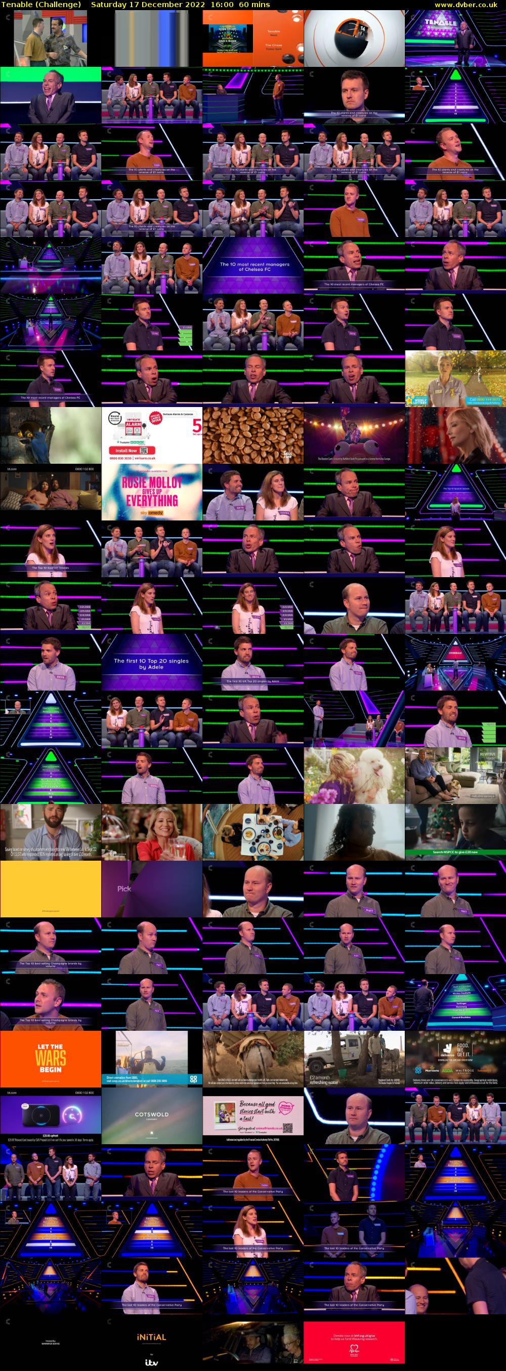 Tenable (Challenge) Saturday 17 December 2022 16:00 - 17:00