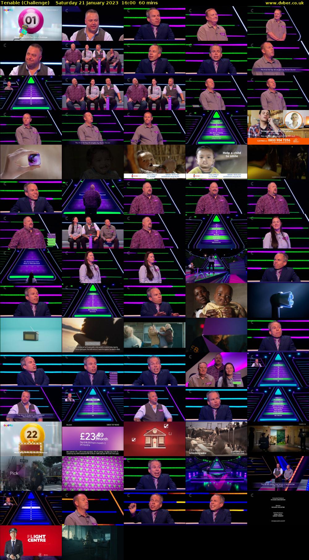 Tenable (Challenge) Saturday 21 January 2023 16:00 - 17:00