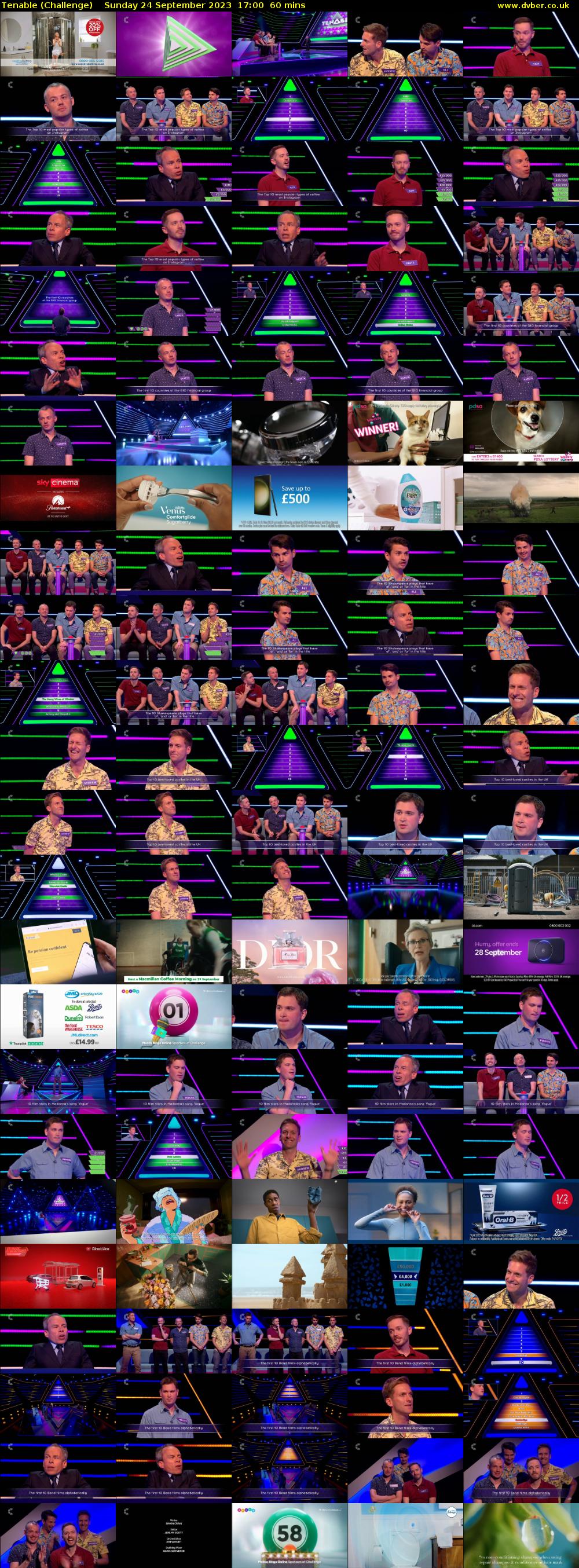 Tenable (Challenge) Sunday 24 September 2023 17:00 - 18:00