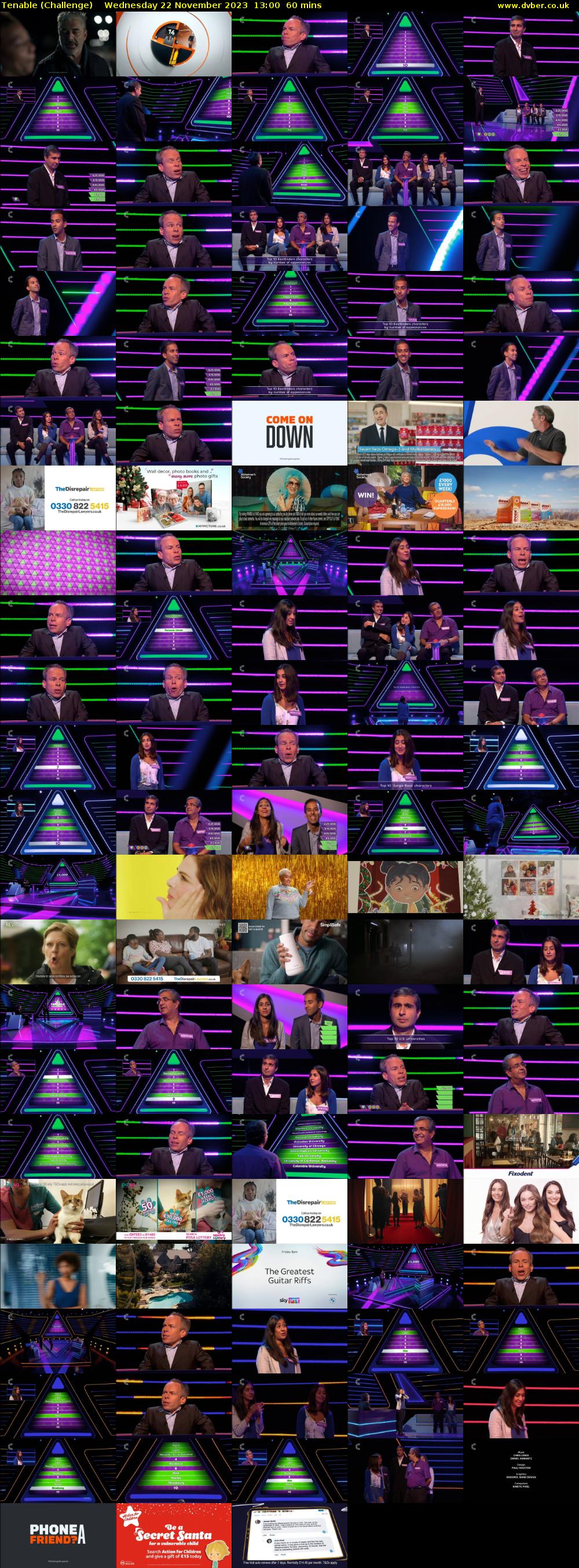 Tenable (Challenge) Wednesday 22 November 2023 13:00 - 14:00