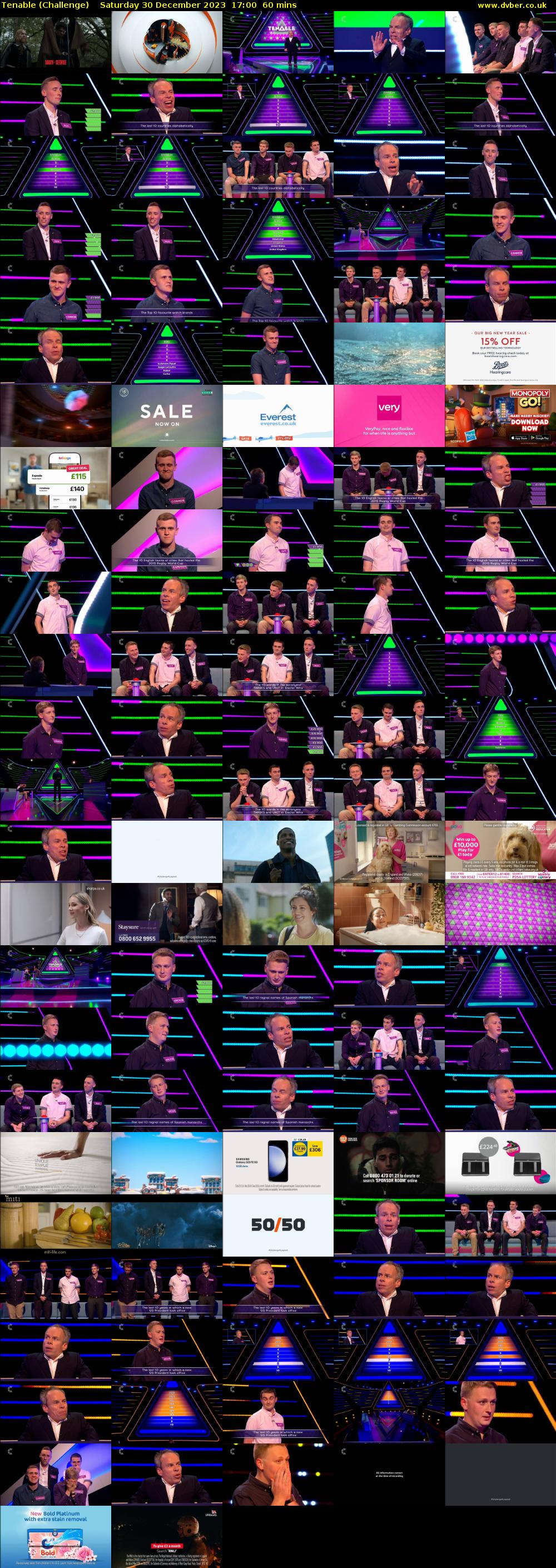 Tenable (Challenge) Saturday 30 December 2023 17:00 - 18:00