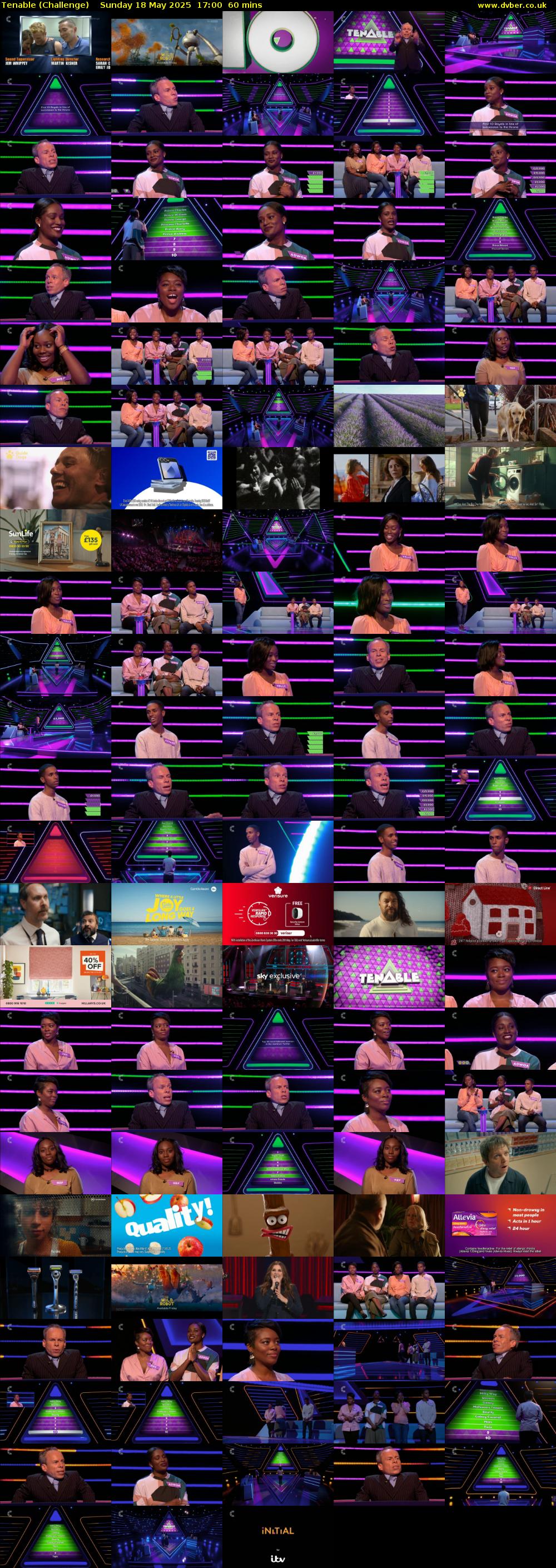 Tenable (Challenge) Sunday 18 May 2025 17:00 - 18:00