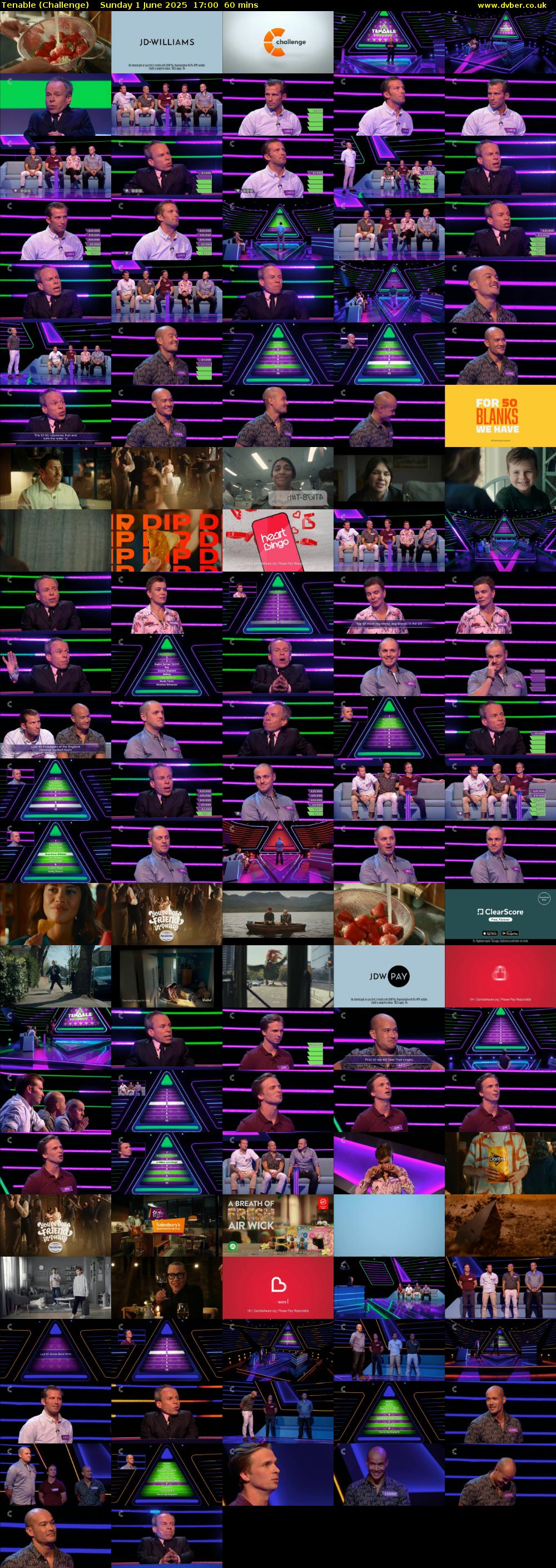 Tenable (Challenge) Sunday 1 June 2025 17:00 - 18:00
