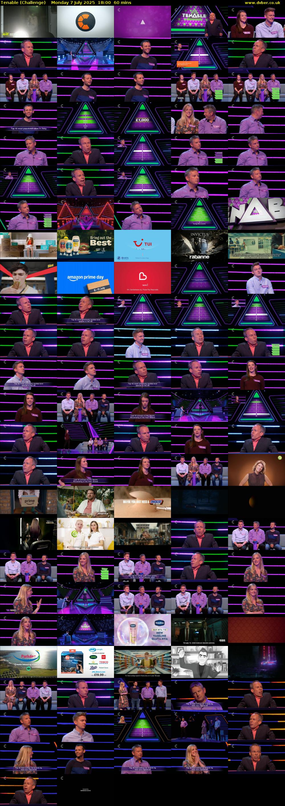 Tenable (Challenge) Monday 7 July 2025 18:00 - 19:00