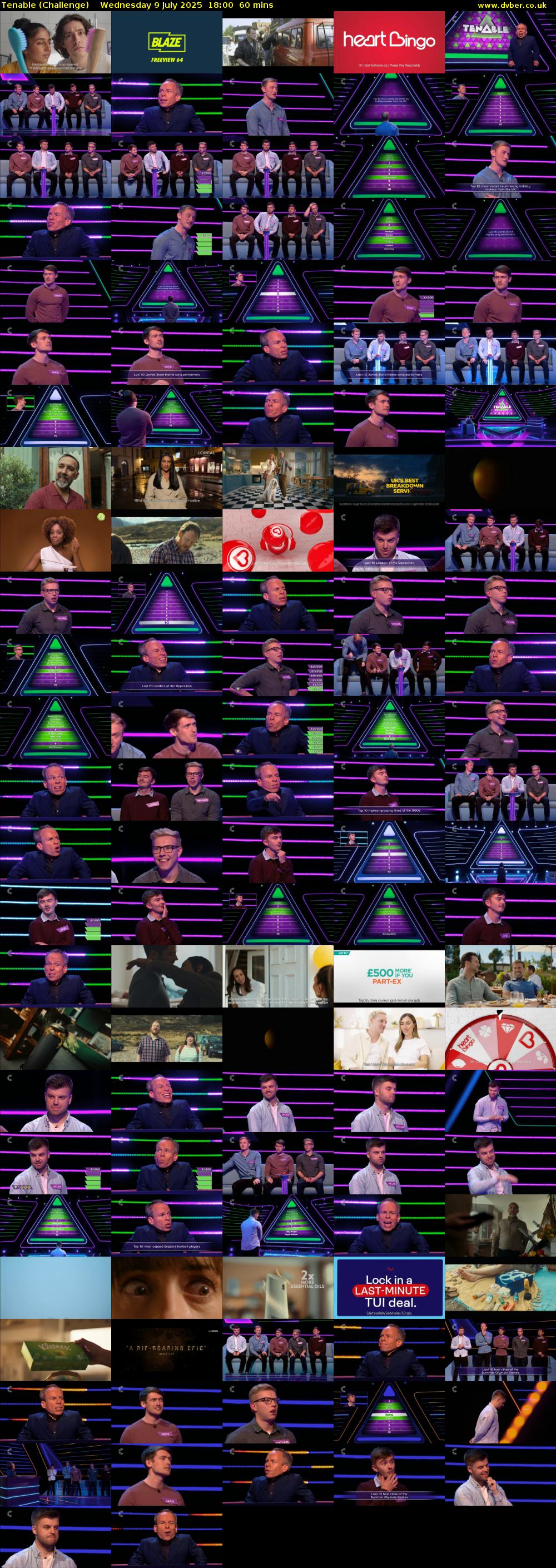 Tenable (Challenge) Wednesday 9 July 2025 18:00 - 19:00