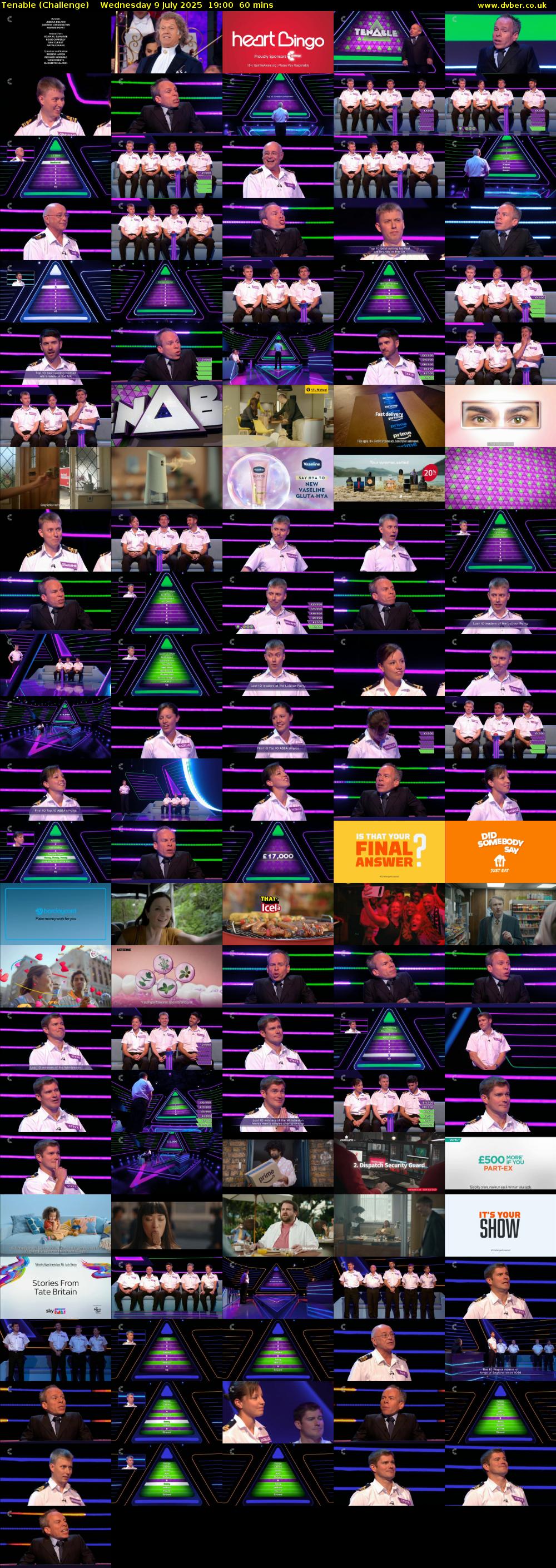 Tenable (Challenge) Wednesday 9 July 2025 19:00 - 20:00
