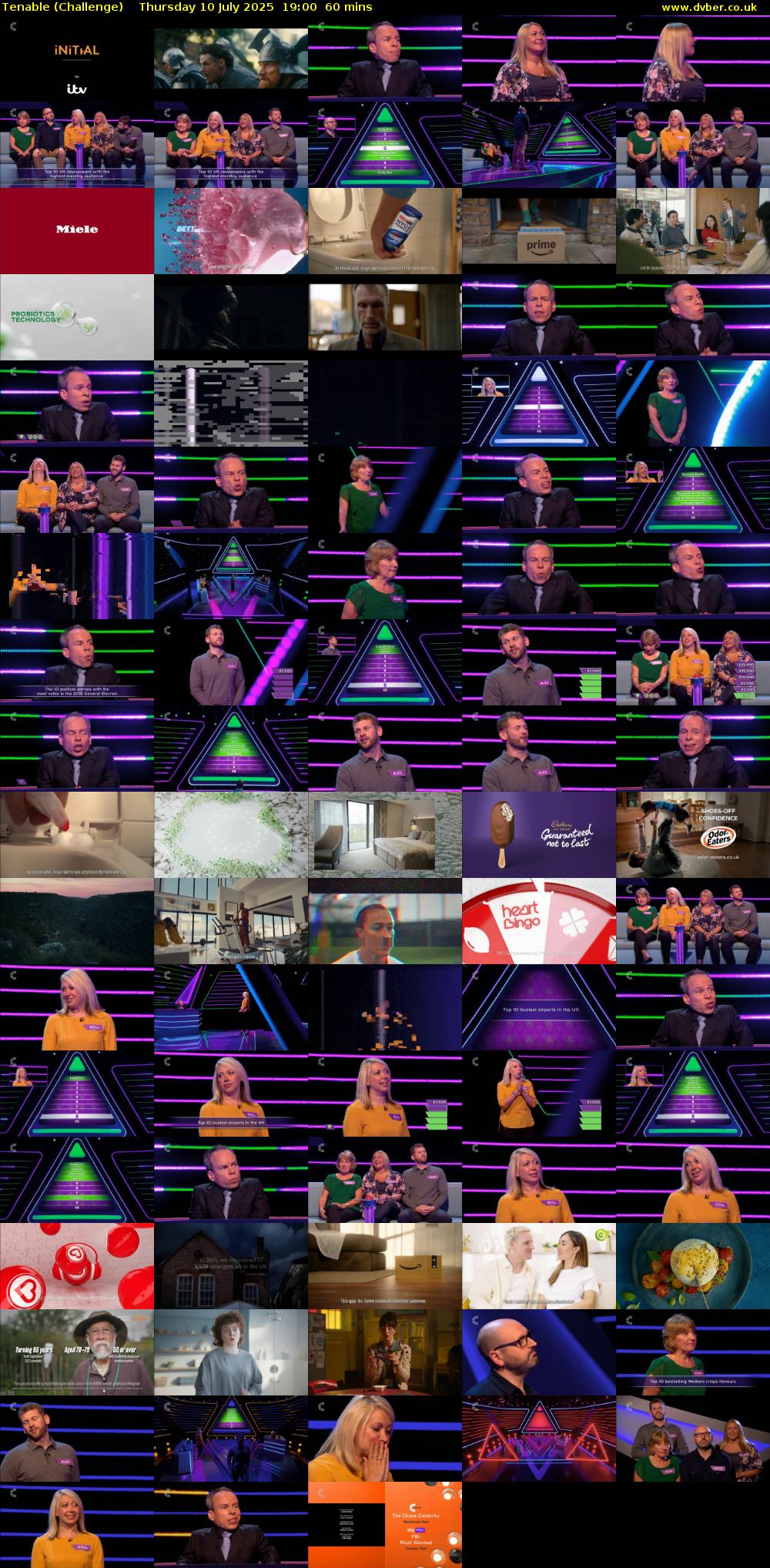 Tenable (Challenge) Thursday 10 July 2025 19:00 - 20:00