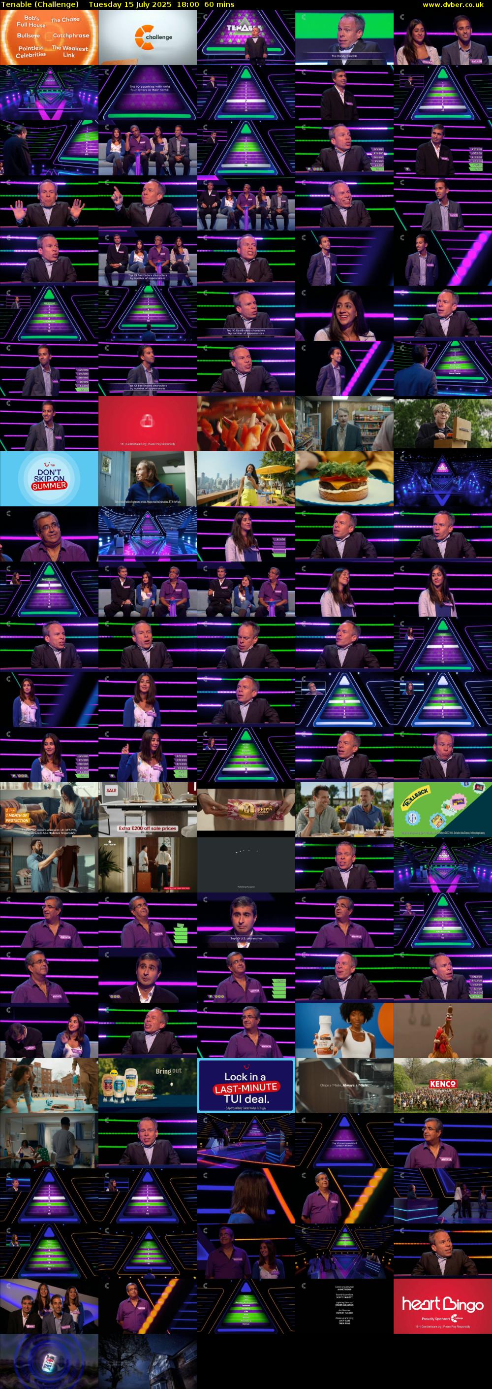 Tenable (Challenge) Tuesday 15 July 2025 18:00 - 19:00