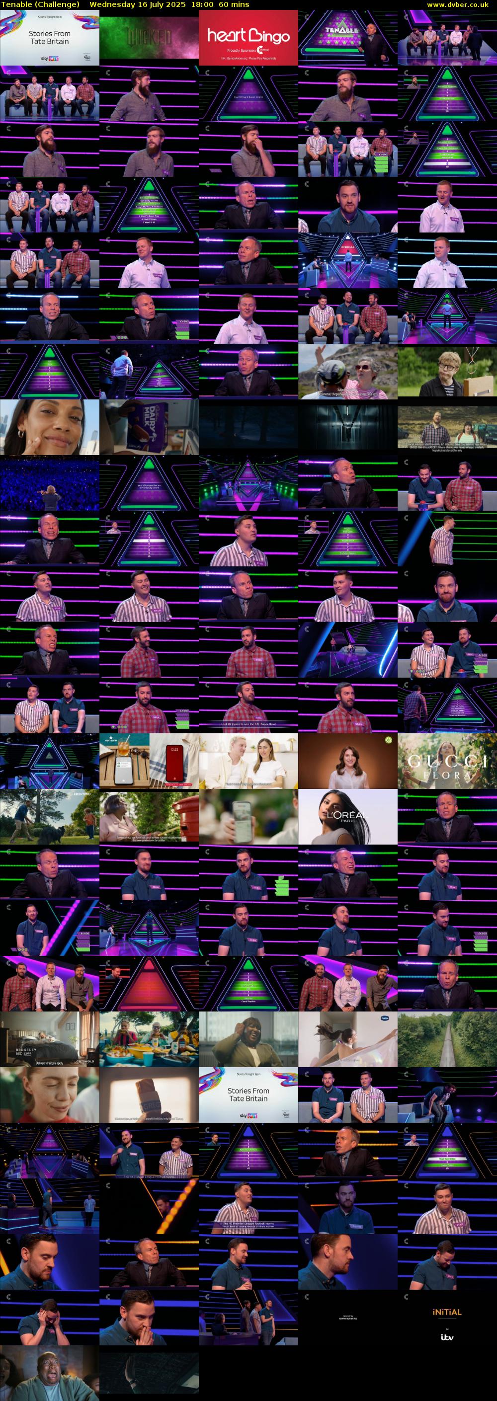 Tenable (Challenge) Wednesday 16 July 2025 18:00 - 19:00