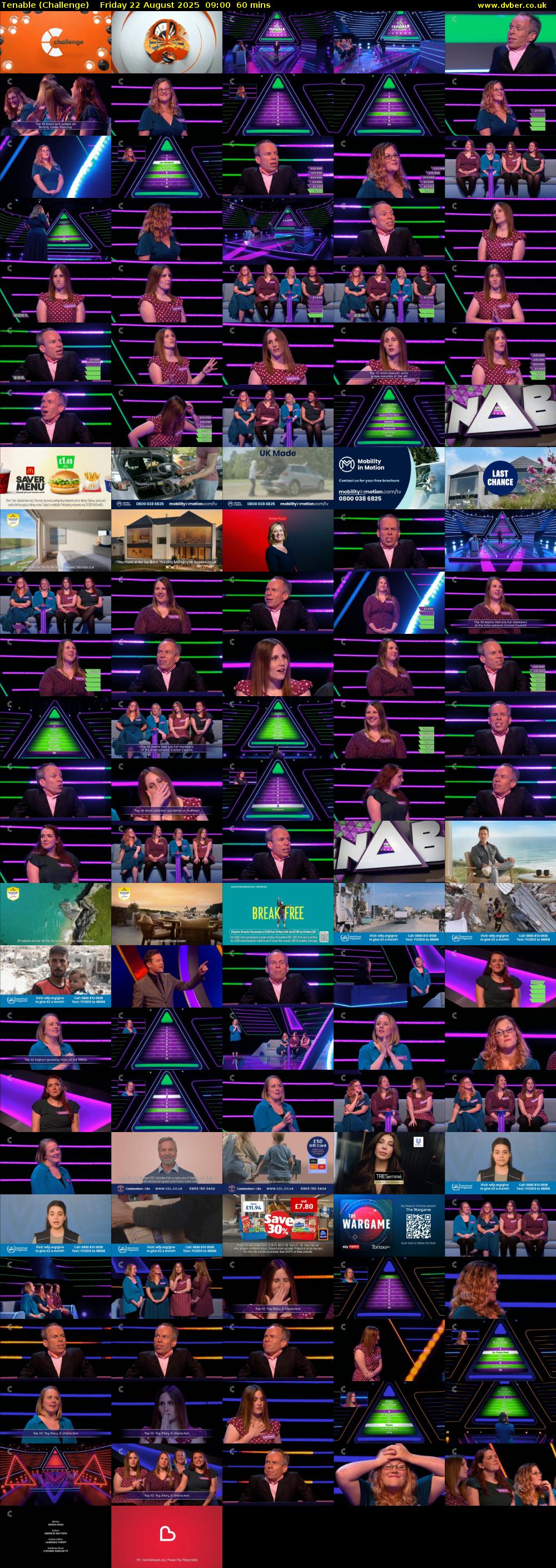 Tenable (Challenge) Friday 22 August 2025 09:00 - 10:00