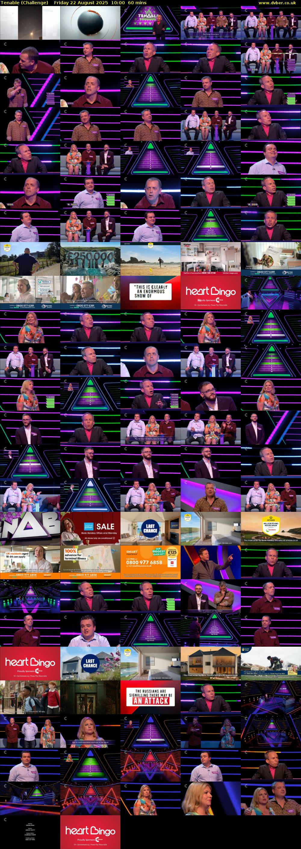 Tenable (Challenge) Friday 22 August 2025 10:00 - 11:00