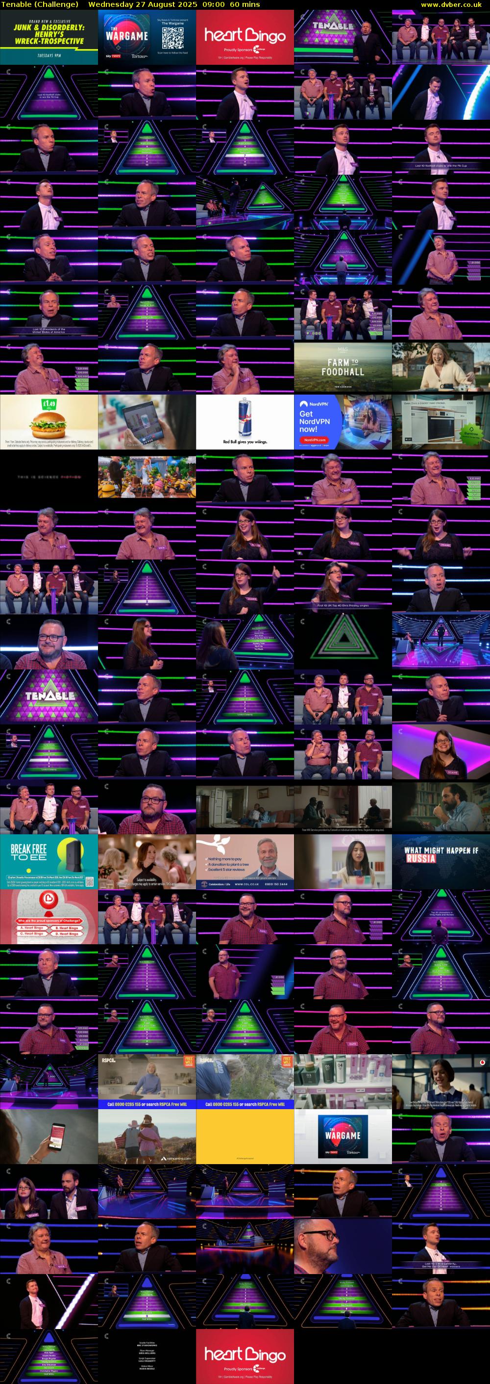 Tenable (Challenge) Wednesday 27 August 2025 09:00 - 10:00