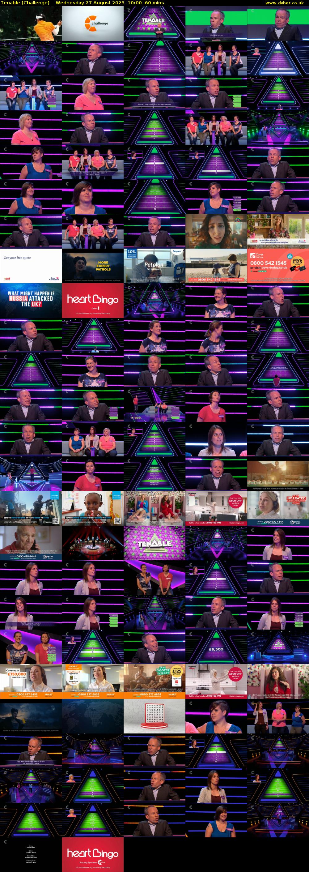 Tenable (Challenge) Wednesday 27 August 2025 10:00 - 11:00