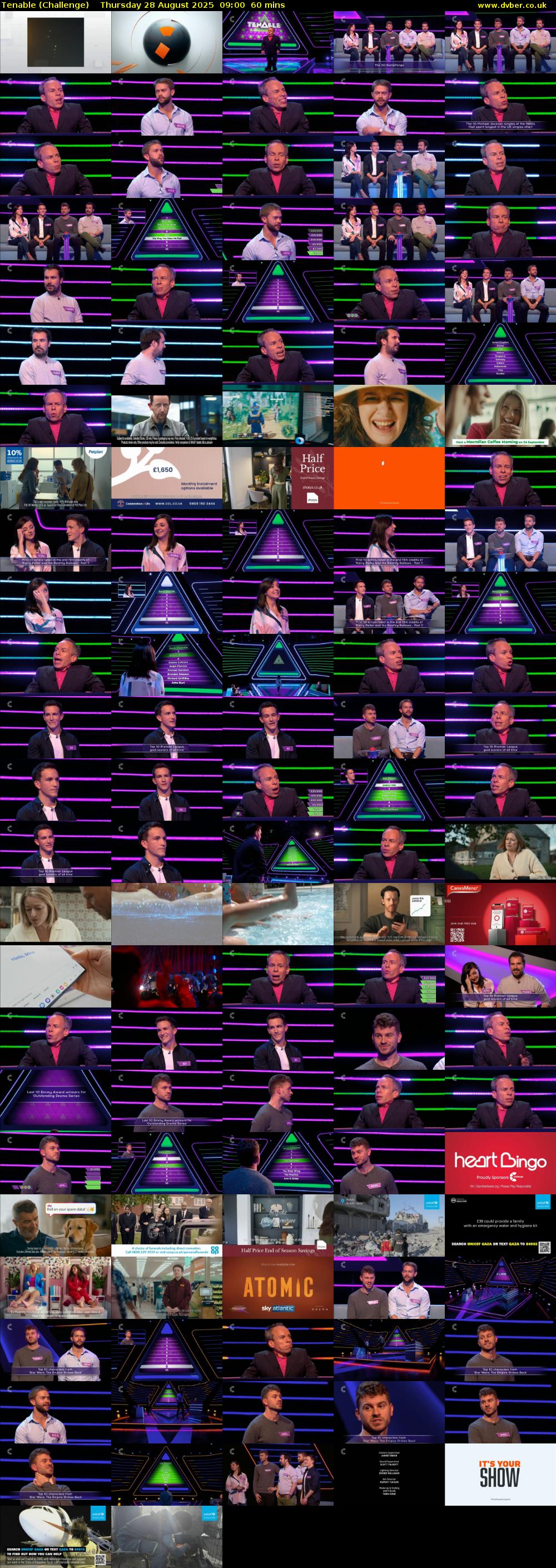 Tenable (Challenge) Thursday 28 August 2025 09:00 - 10:00