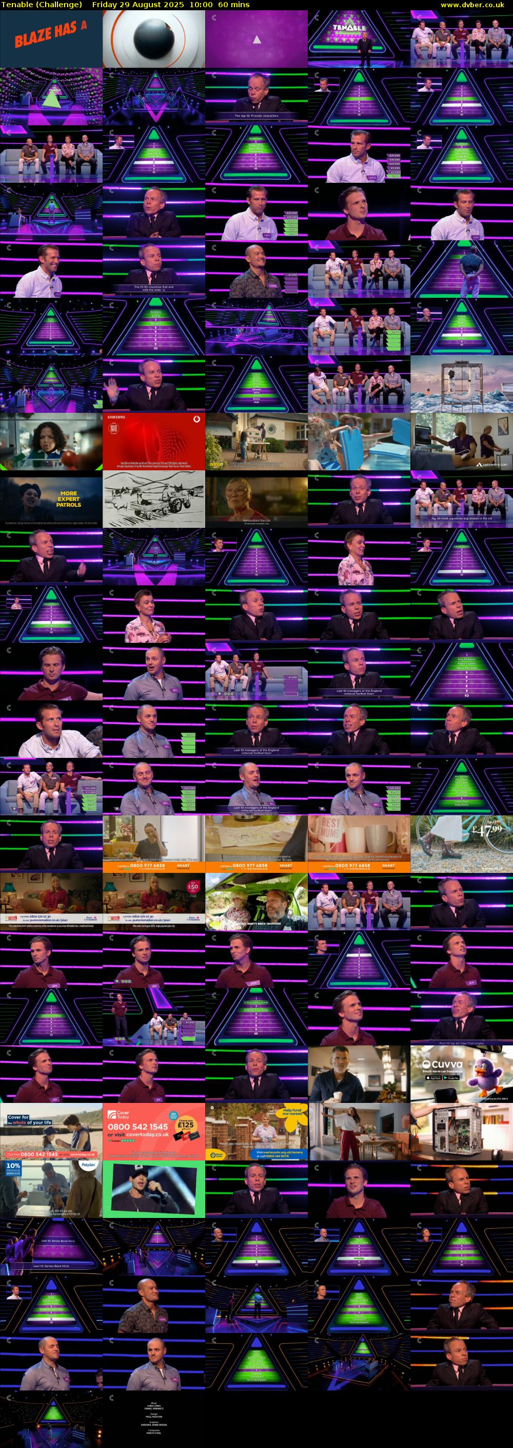 Tenable (Challenge) Friday 29 August 2025 10:00 - 11:00