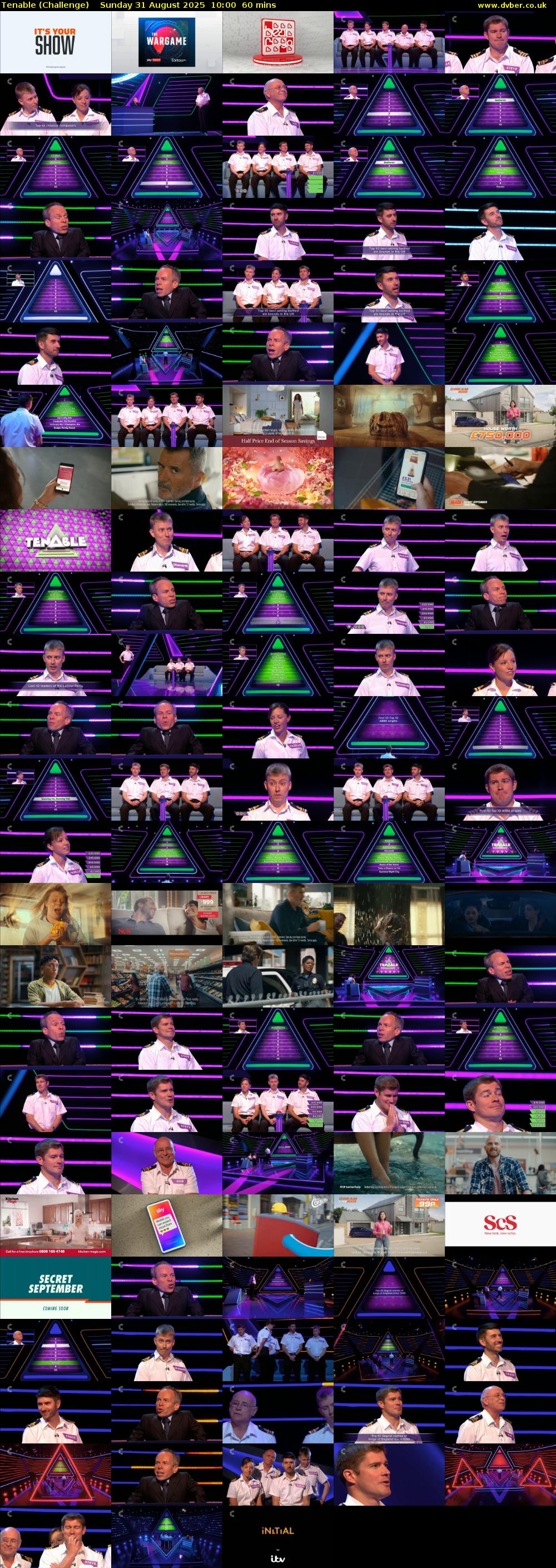 Tenable (Challenge) Sunday 31 August 2025 10:00 - 11:00