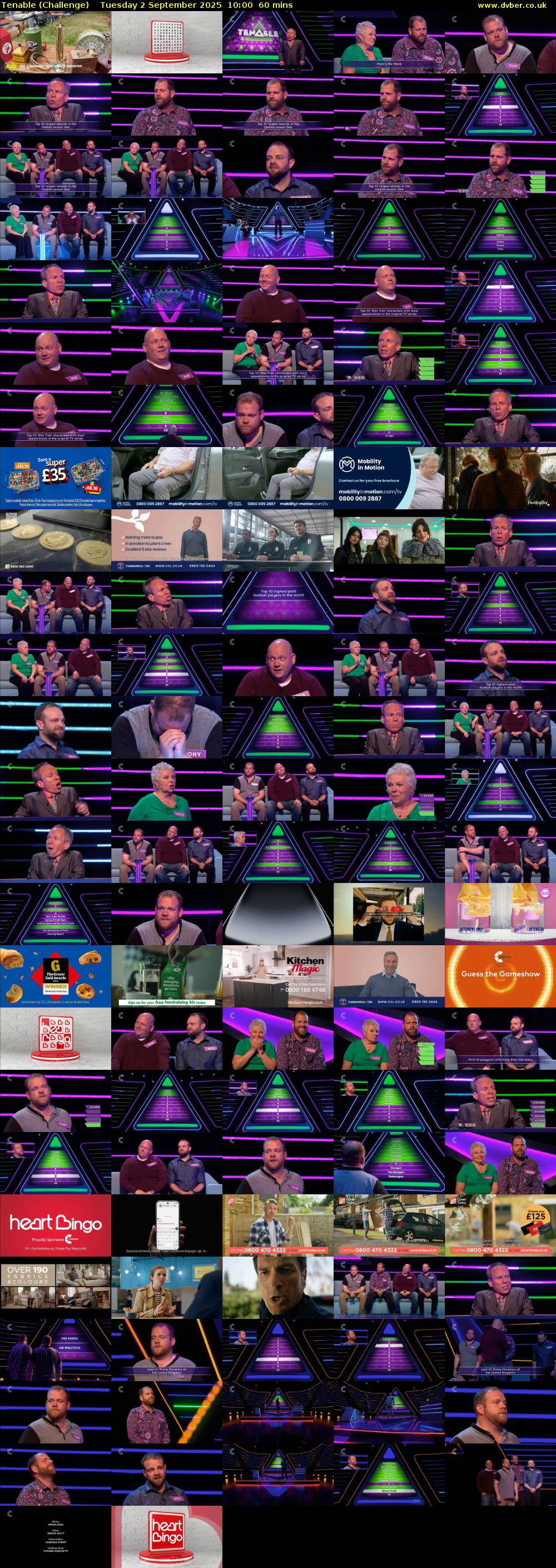 Tenable (Challenge) Tuesday 2 September 2025 10:00 - 11:00