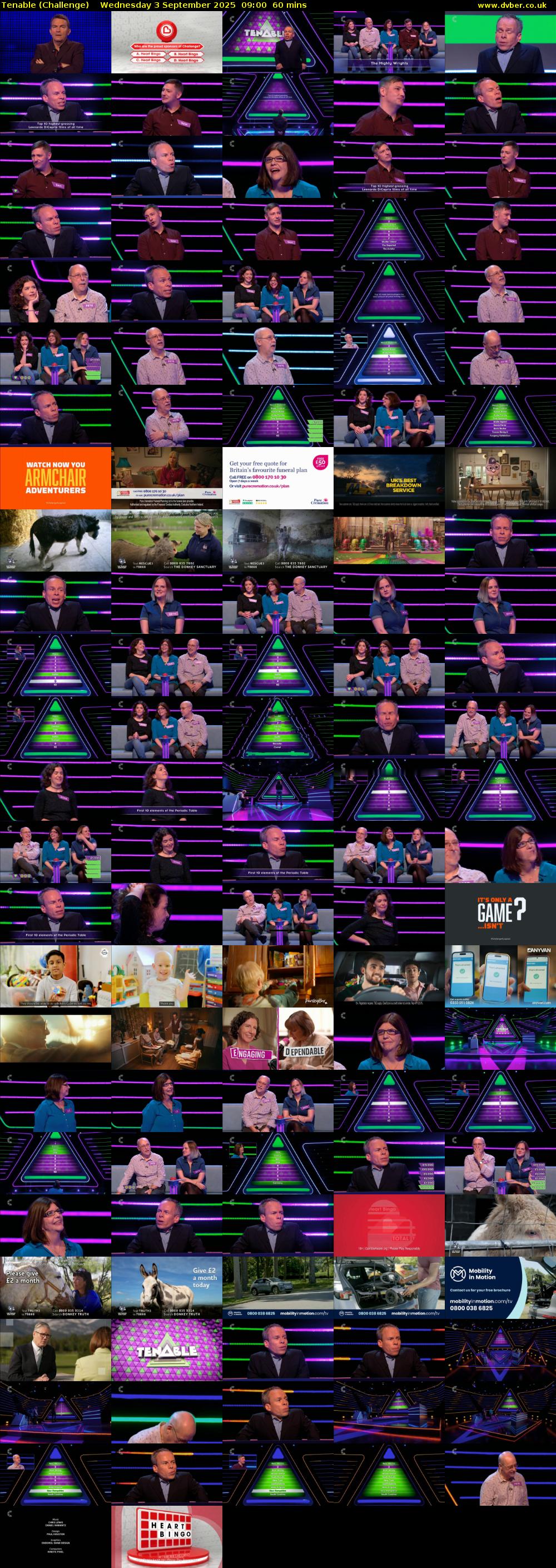 Tenable (Challenge) Wednesday 3 September 2025 09:00 - 10:00