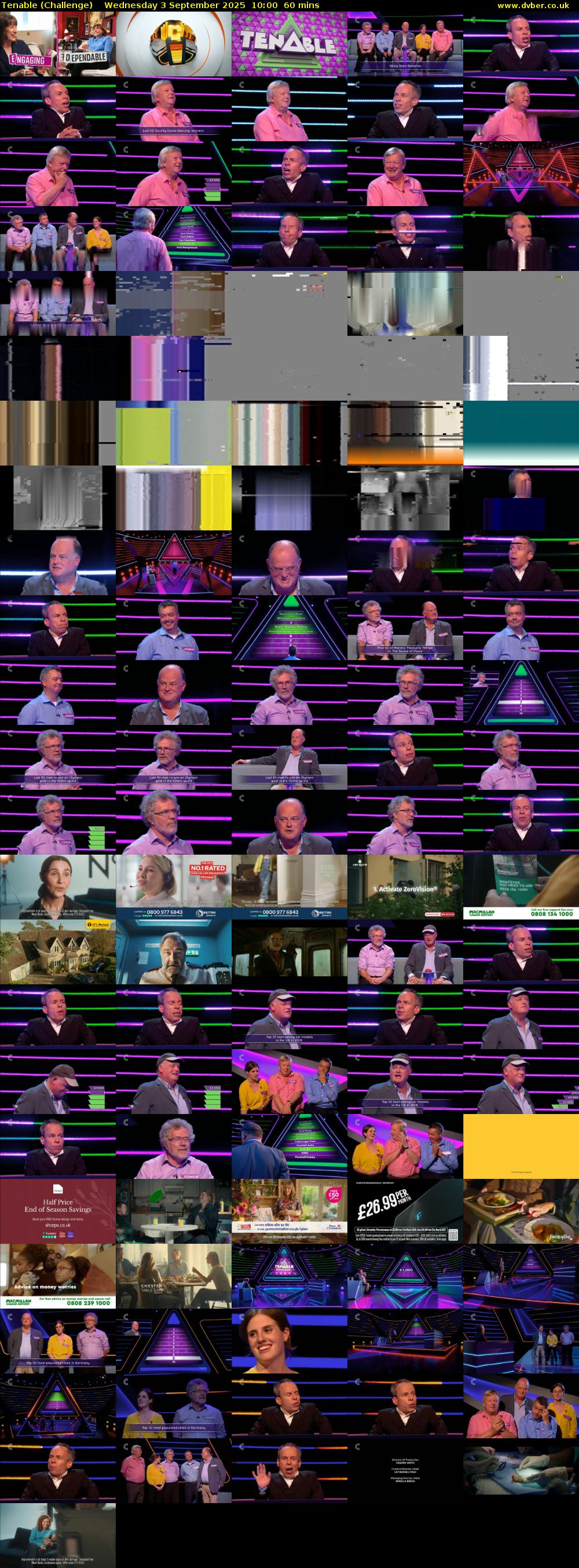 Tenable (Challenge) Wednesday 3 September 2025 10:00 - 11:00