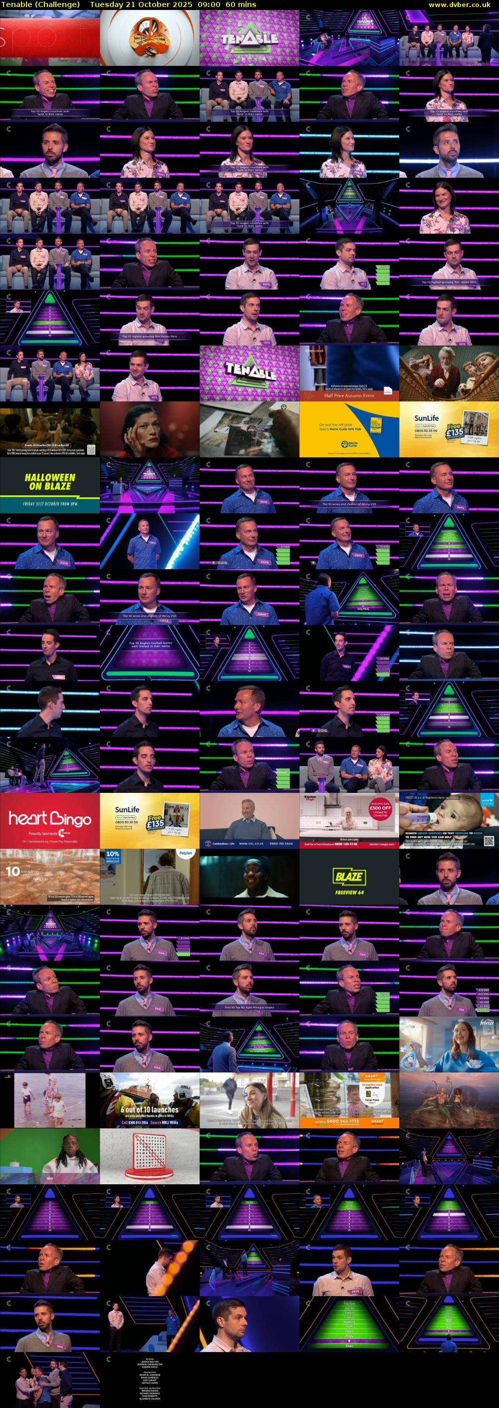 Tenable (Challenge) Tuesday 21 October 2025 09:00 - 10:00