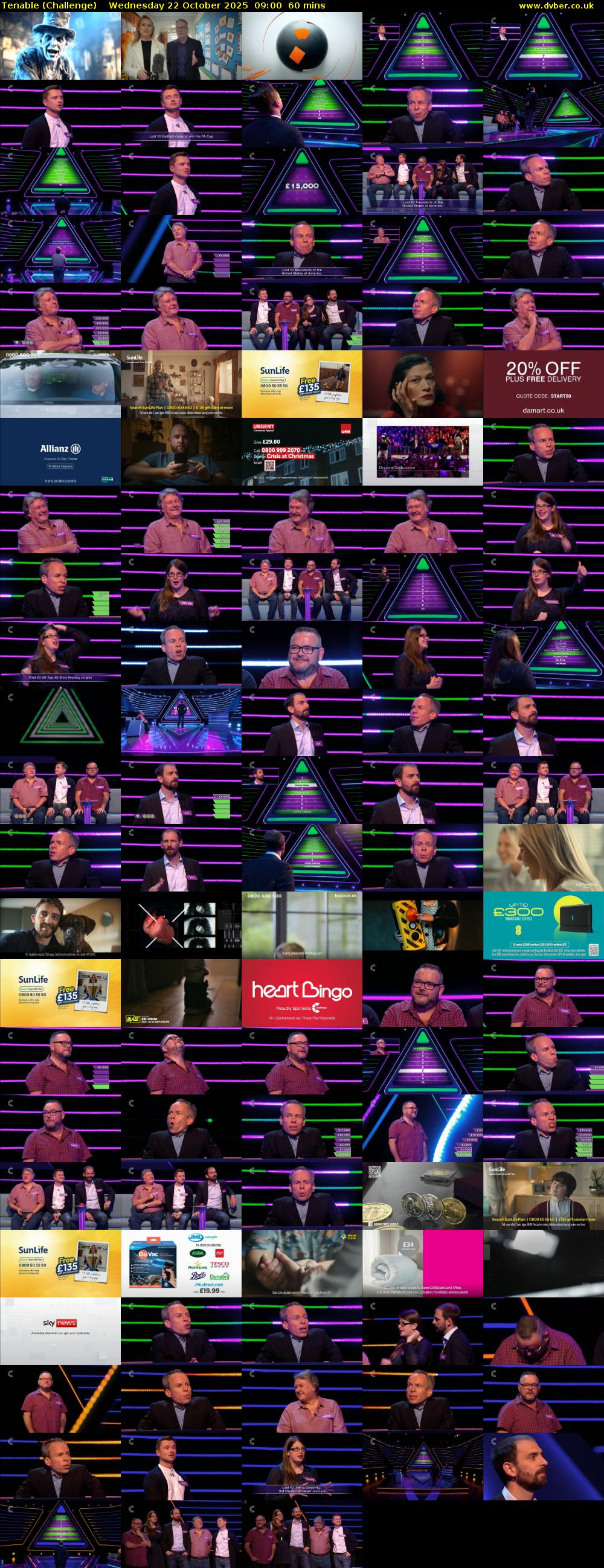 Tenable (Challenge) Wednesday 22 October 2025 09:00 - 10:00