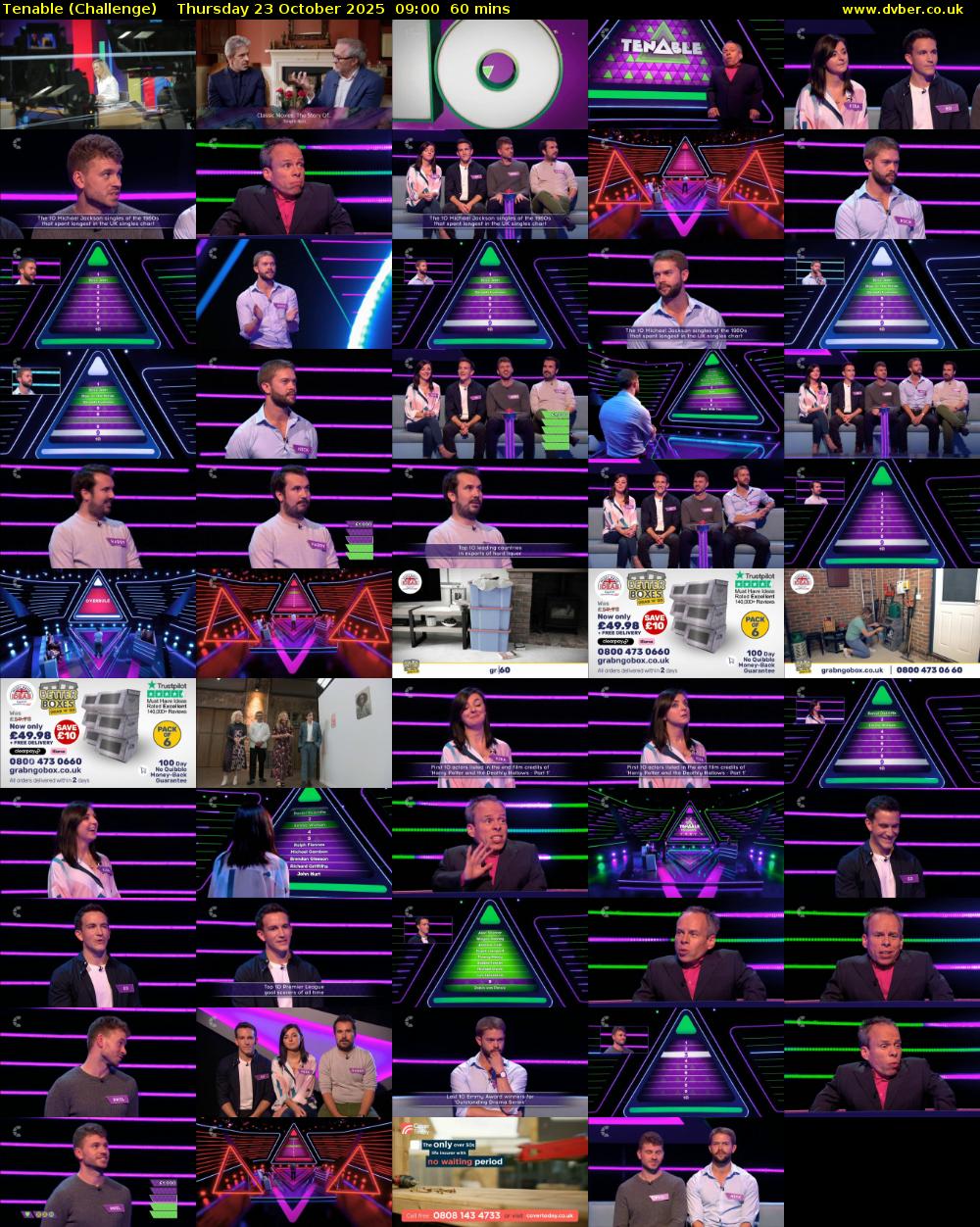 Tenable (Challenge) Thursday 23 October 2025 09:00 - 10:00
