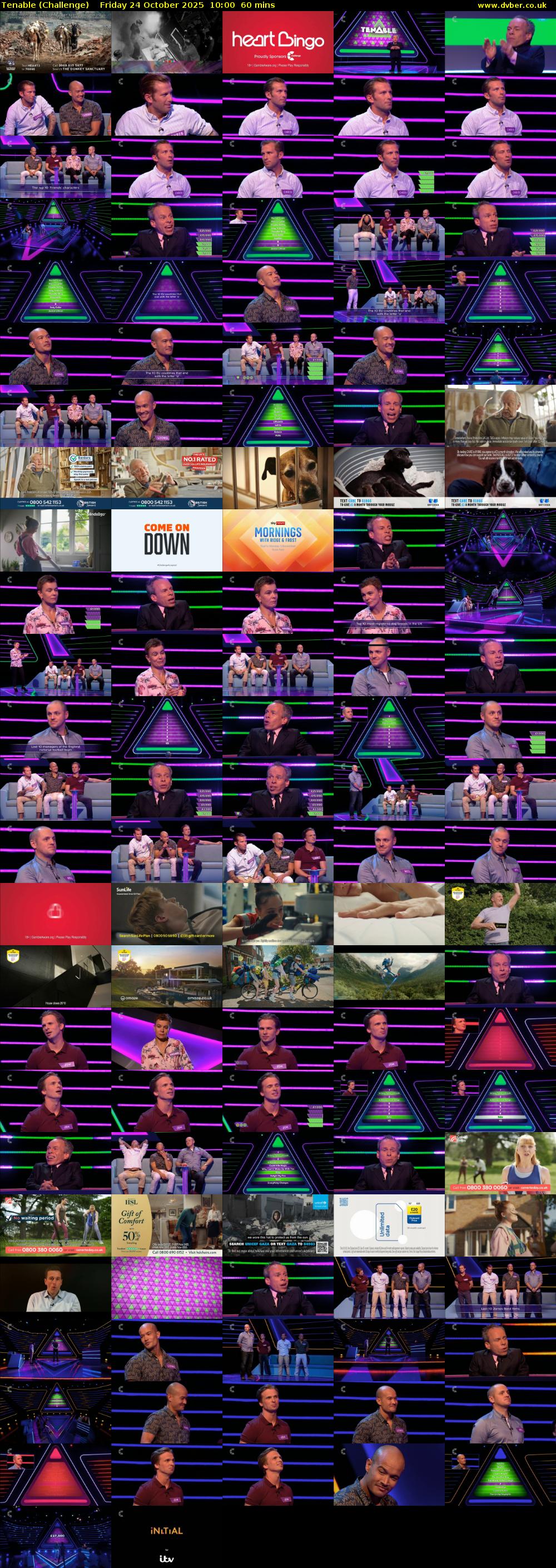 Tenable (Challenge) Friday 24 October 2025 10:00 - 11:00