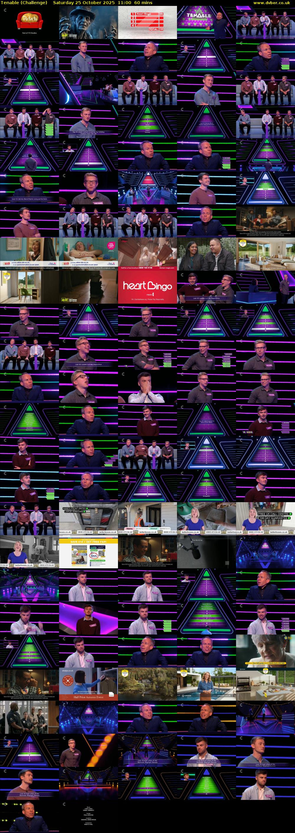 Tenable (Challenge) Saturday 25 October 2025 11:00 - 12:00