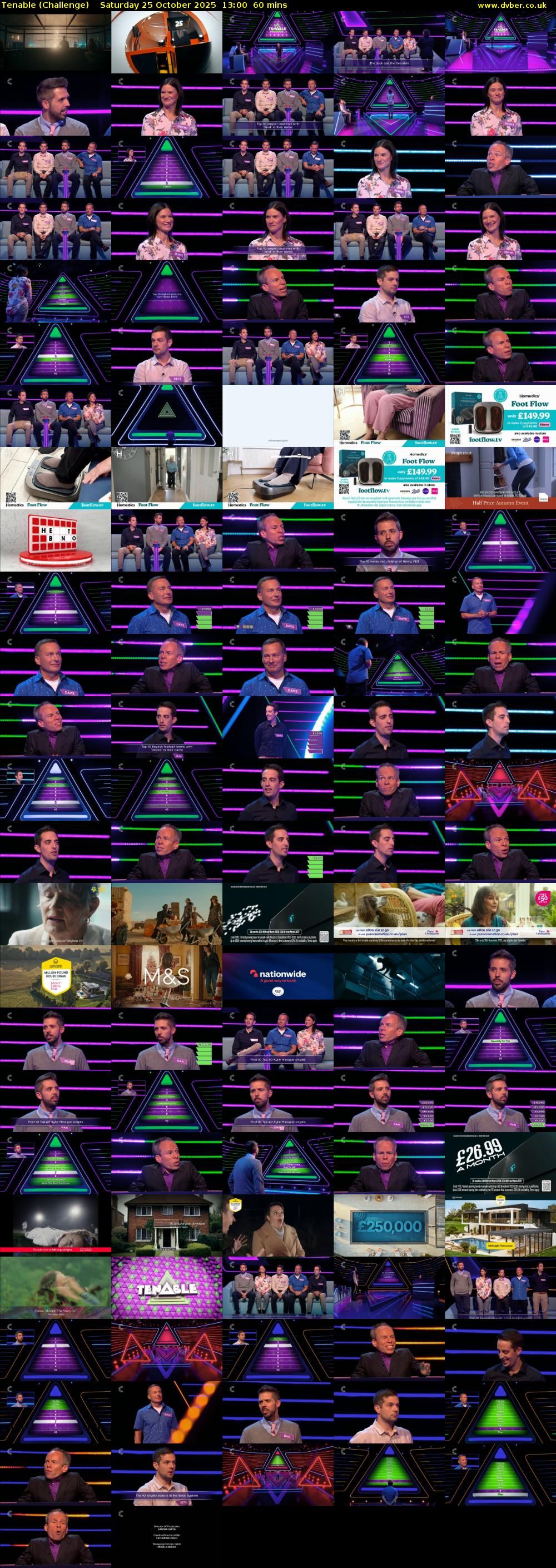 Tenable (Challenge) Saturday 25 October 2025 13:00 - 14:00