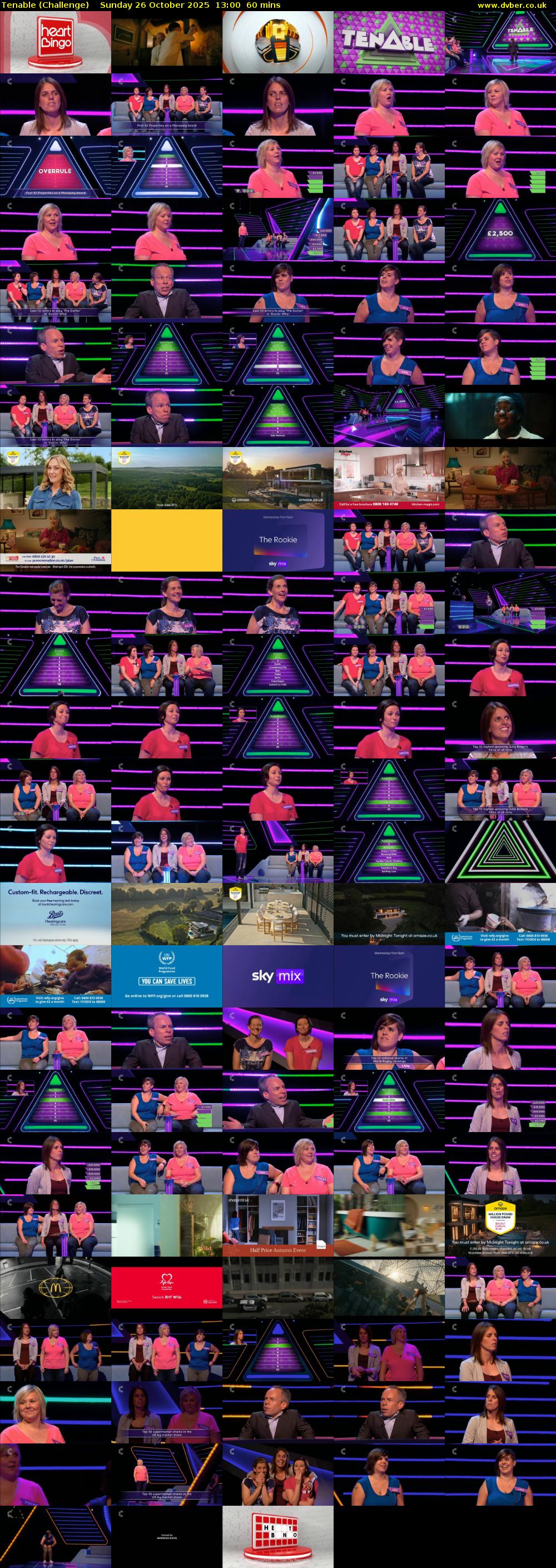 Tenable (Challenge) Sunday 26 October 2025 13:00 - 14:00