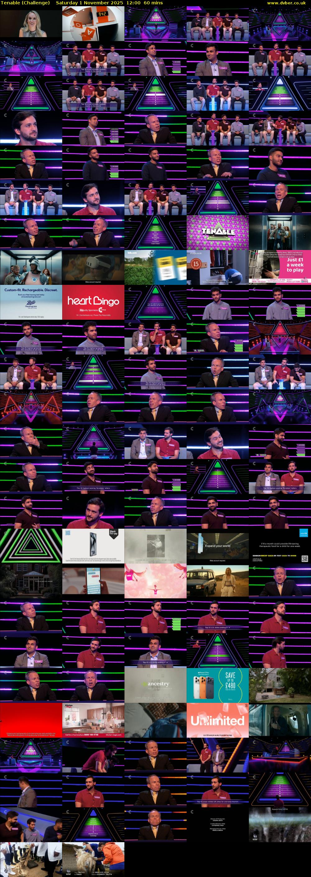 Tenable (Challenge) Saturday 1 November 2025 12:00 - 13:00