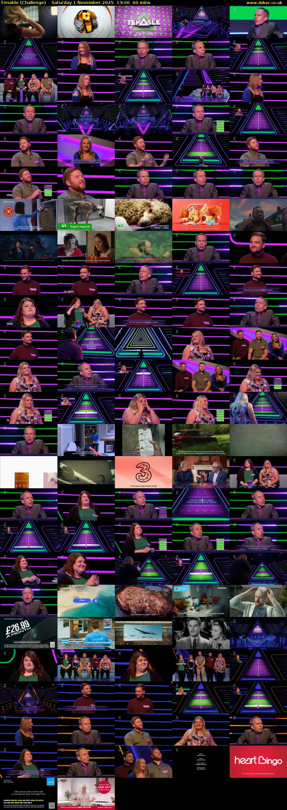 Tenable (Challenge) Saturday 1 November 2025 13:00 - 14:00