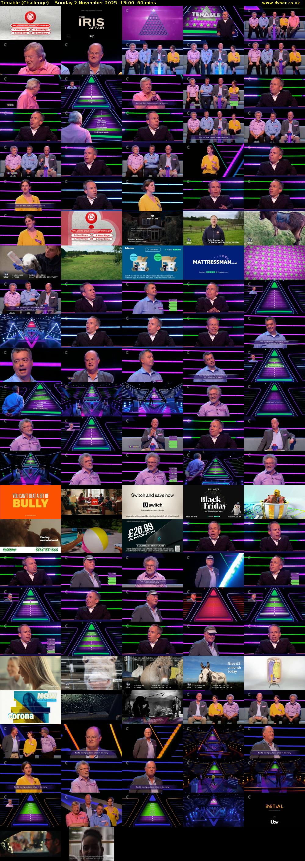 Tenable (Challenge) Sunday 2 November 2025 13:00 - 14:00