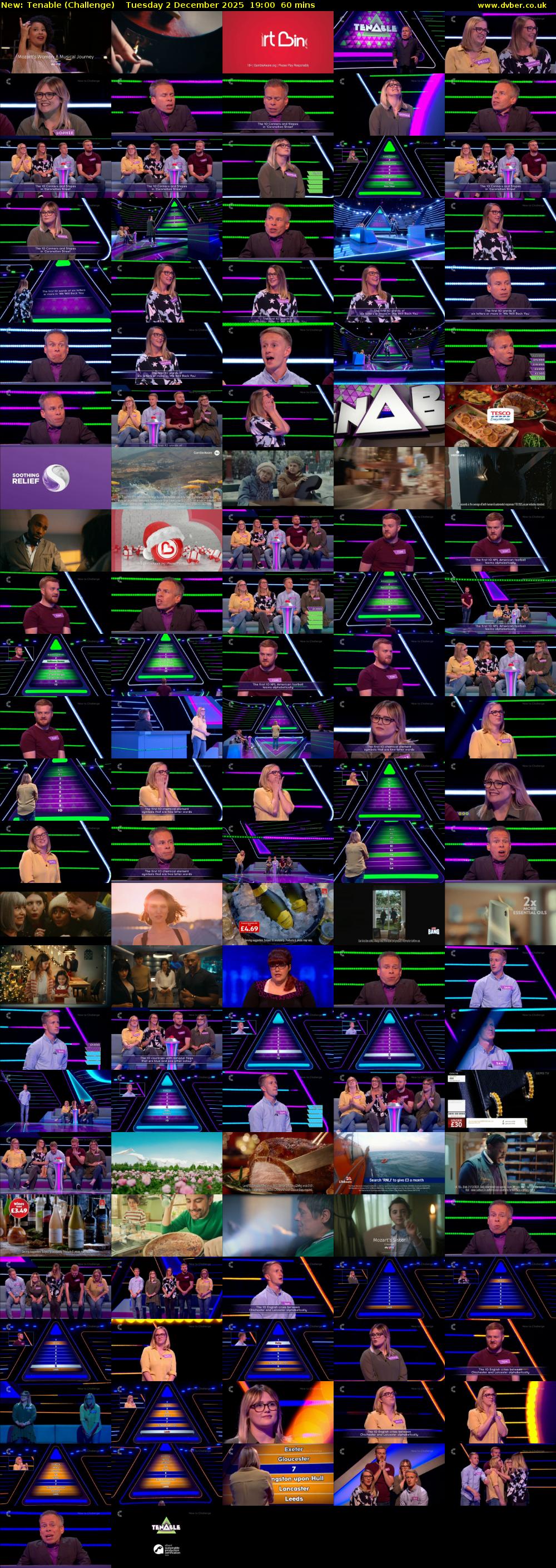 Tenable (Challenge) Tuesday 2 December 2025 19:00 - 20:00